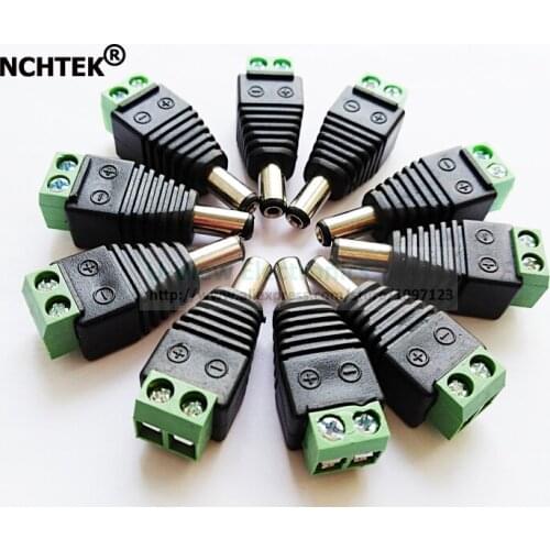 NCHTEK DC 5.5x2.1mm Power Male Jack Connector Plugs For CCTV LED Light Strip/Free DHL Shipping/500PCS