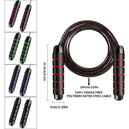 Weighted Speed Jump Rope Steel Wire Skipping Rope Exercise Adjustable Jumping Rope Workout Training Home Sport Fitness Equipme