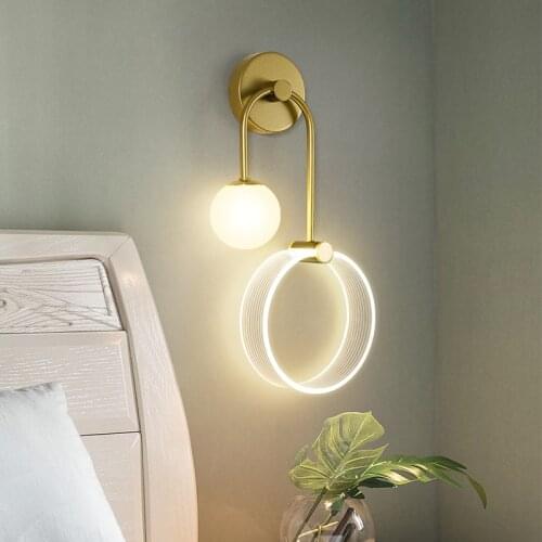 Modern Simple Design Wall Light Luxury Wall Lamp Nordic Living Room Background Corridor Bedroom Bedside Lamp Home Decor Led Lamp