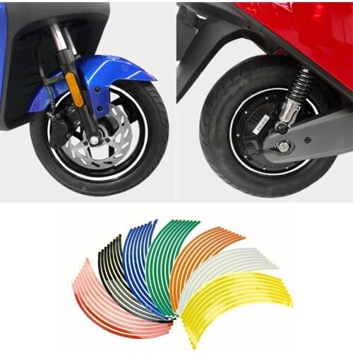 Wheel Hub Reflective Stickers Motorcycle Tire Stickers Wheel Decoration Electric Vehicle Reflective Waterproof Ring Stickers