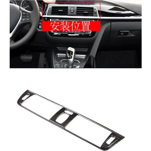 Carbon Fiber Style ABS Plastic Air Conditioning Vent Frame Trim For BMW 3 Series F30 2013-2018 Accessories