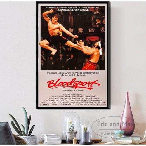 Bloodsport 1988 Vintage Movie Jean-Claude Kungfu Film Poster And Prints Painting Art Wall Pictures For Living Room Home Decor