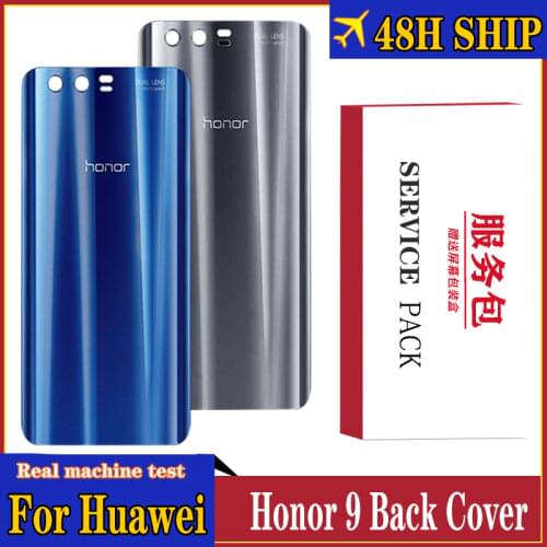 Original Brand New Back Cover for Huawei Honor 9 Battery Glass Rear Housing Panel Case repair part with Adhensive sticker