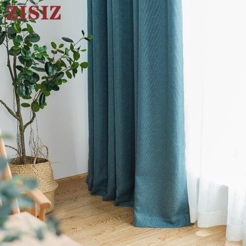 ZISIZ High Shading Blackout Curtain For Living Room Bedroom Solid Color Modern Thermal Insulated Curtains Window Blinds Drapes