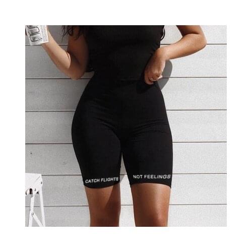 Women cotton Shorts High Waist sexy biker casual sexy cotton black Athleisure Cycling clothes pantalones clothing fitness