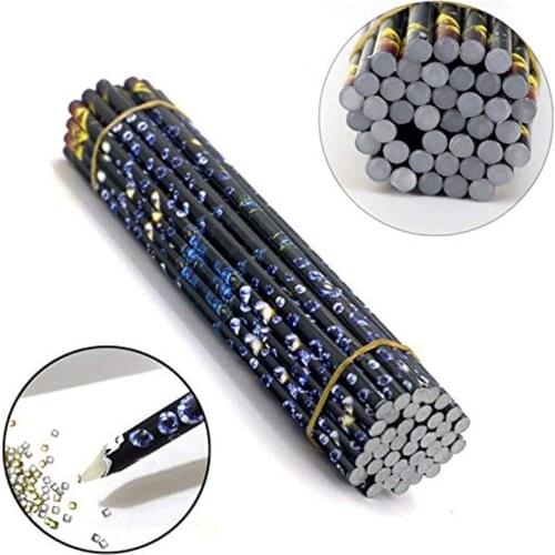 10Pcs Diamond Painting Acrylic Pencil Dotting Pen Wax Resin Rhinestones Gems Bead Nail Art Picking Tools DIY Beauty Accessories