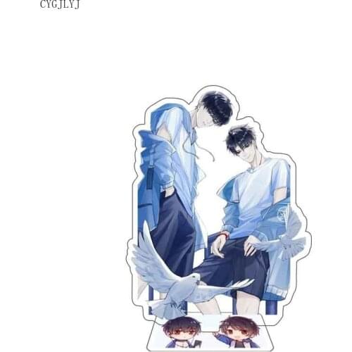 Arcylic Keychain Camouflage Scum Acrylic Stand Cartoon Xie Yu He Chao Keychain Pendant Two-Side Chaveio For Women Men Jewelry