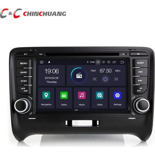 Android 9.0 Car DVD Player for Audi TT MK2 8J 2006-2012 Radio RDS GPS Navigation SWC Mirror Link DVR Wifi 4G Audio Video Output