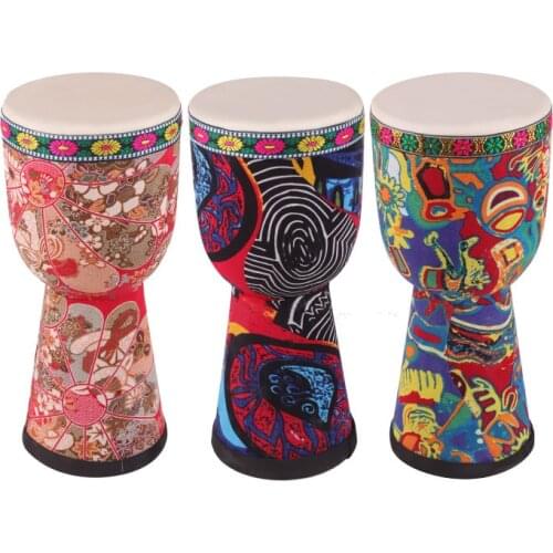 Sheepskin Djembe Drum Children Ethnic Style 40*22CM Colorful Creative Students Percussion Musical Instruments for Beginners New