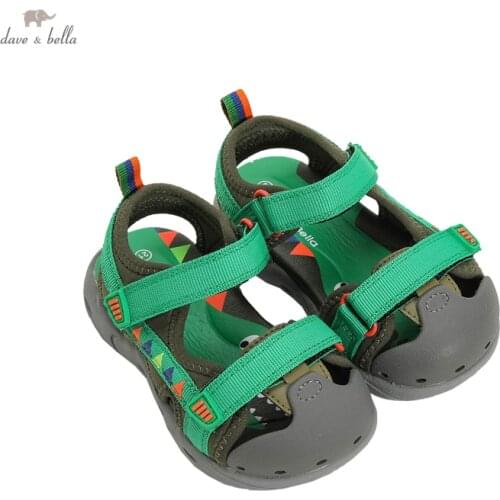 DB17224 Dave Bella summer fashion baby boys cartoon sandals new born infant shoes boy sandals casual shoes