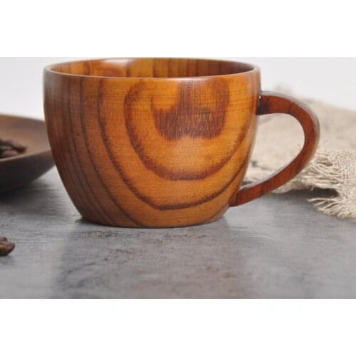Jujube wood flat bottom coffee cup office cup European style coffee cup