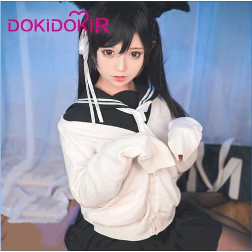 DokiDoki-R Game Cosplay Azur Lane IJN Atago JK Uniform Costume Women Cute Kawaii Suits Azur Lane IJN Atago Cosplay Costume