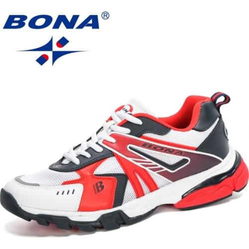 BONA 2020 New Designers Casual Shoes Men Trendy Sneakers Man Brand Luxury Walking Whih Fitness Shoes Masculino Leisure Footwear