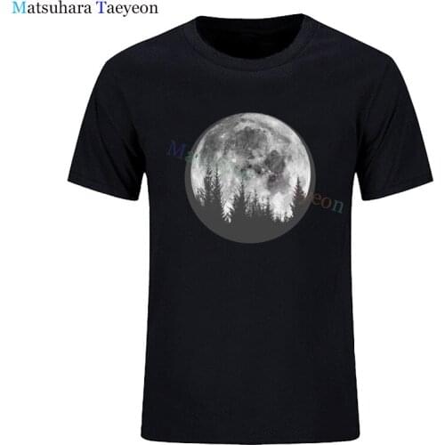 Summer New T-Shirt Men Full Moon Trending Design T Shirt Mens Casual Tshirt Short Sleeve Cotton Funny T-shirts Top Clothes