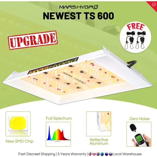 Mars Hydro TS 600W LED Grow Lights Hydroponics Full Spectrum LED Panel Lamp for Indoor Plants from Seed to Harvest