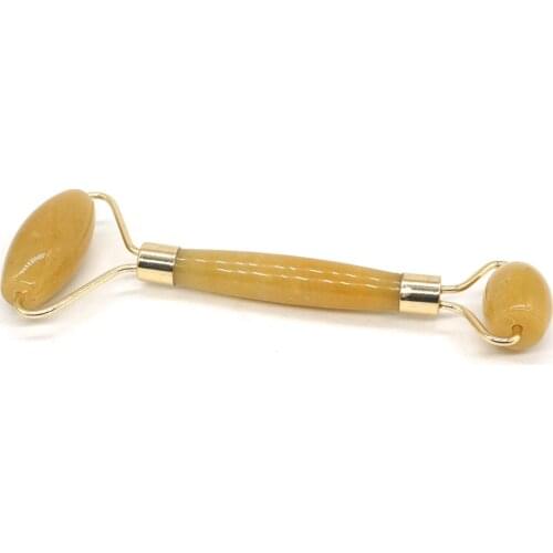 Facial Massage Roller natural Yellow Aventurine Practical Jade Face Anti Wrinkle Body Head Portable Beauty Health Care Tools