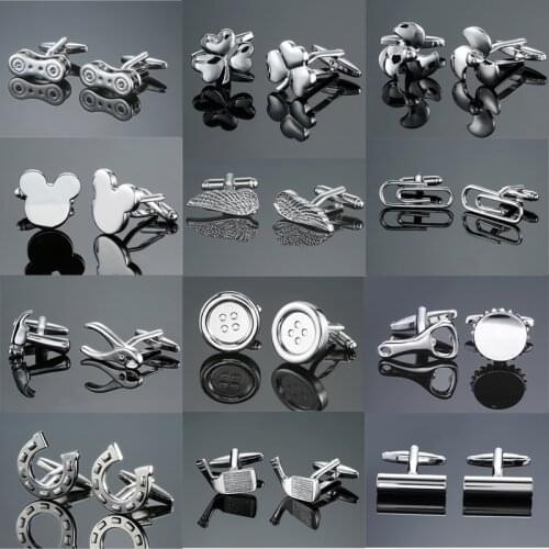 DY The new high quality brass material fashion brand flower wings Silvery Cufflinks Mens French shirt Cufflinks free shipping