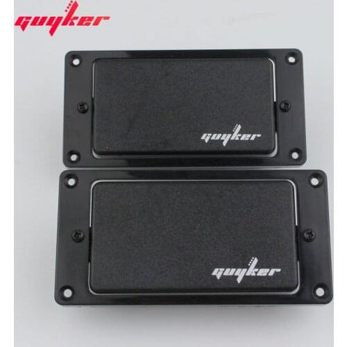 GUYKER Closed Black Guitar Pickup Humbucker Active Pickup Set(Equipped with Potentiometer and American Output Guitar Jack)