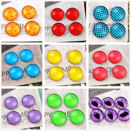 New Fashion 20pcs/Lot 12mm Eye color series Handmade Glass Cabochons Pattern Domed Jewelry Accessories Supplie