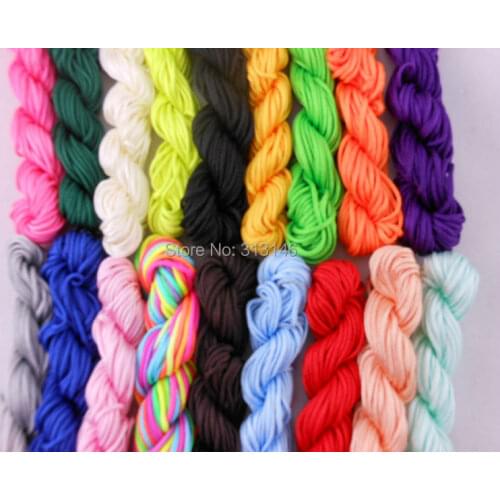 Wholesale 18pcs/lot 1.5mm Macrame Shamballa Bracelet DIY Braided Jewelry Nylon Cord Chinese Knot Handcraft String Thread Rope