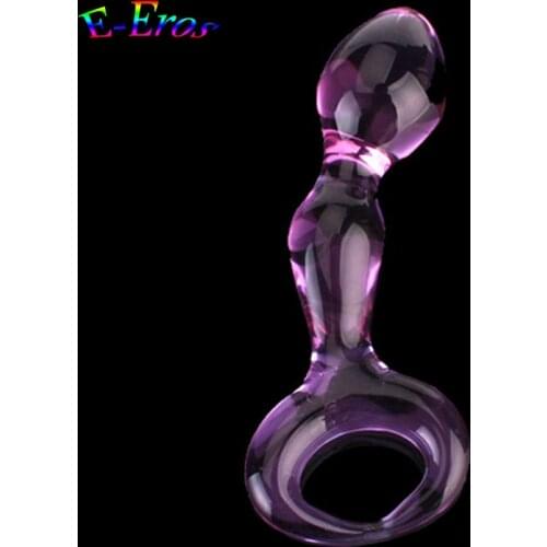 ORISSI Purple Glass Anal Butt Plug Crystal Dildo Anal Beads Prostate Massager G-spot Female Masturbator Sex Toys for Women
