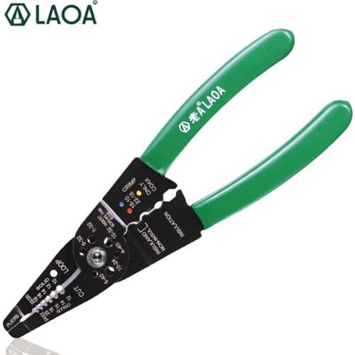 LAOA 8" Wire Stripping Pliers Multi-function Stripping Pliers for Terminal Crimping Cut Wire, Screw and Wire Stripping