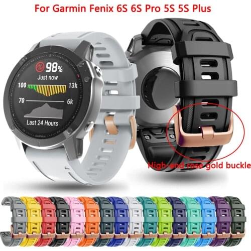20mm Smart Watch Strap For Garmin Fenix 6S 6S Pro 5S 5S Plus Band Silicone Smartband Easy Fit Wristband Bracelet Bands Replace