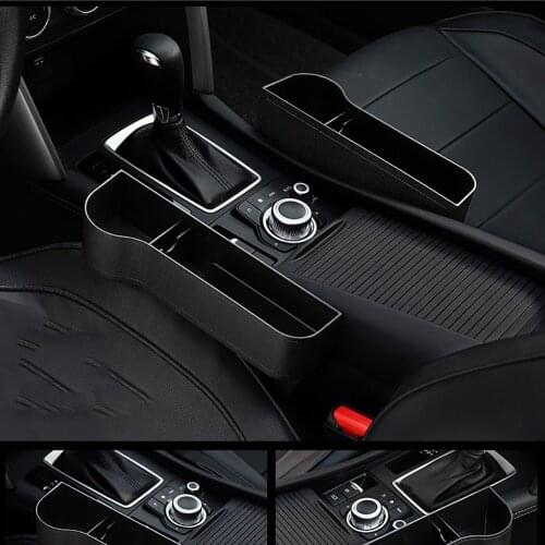 Plastic Car Seat Crevice Storage Box Universal Left Right Car Sundries Organizer Phone Wallet Holder Drinking Cup Rack Tidying