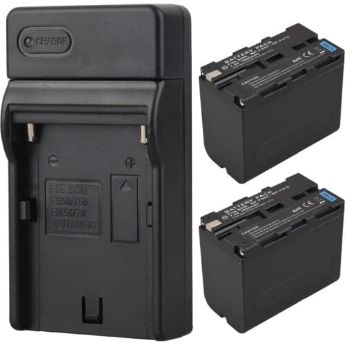 High Capacity 2x 7800mAh NP-F970 NP-F960 NP F970 NP F960 Digital Camera Battery + USB Charger for Sony NP-F960 NP-F970 Battery