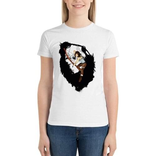 Tomb Raider T-Shirt Women Trendy Street Style Cotton T Shirt O Neck Print Short-Sleeve Tee Shirt Plus Size