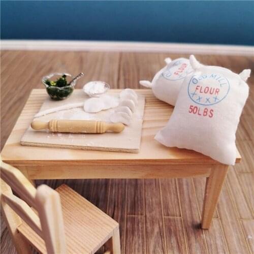 1:12 Dollhouse Kitchen Accessories Miniature DIY 2PCS Noodle Bag+1 Noodle Stick Set Model Toys