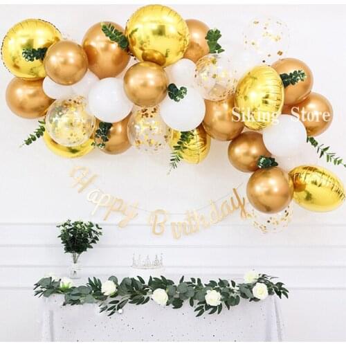 48PCS/Lot Birthday Party Decoration Balloon Arch Wedding Anniversaire Decor Globos Gold Balloons Baby Shower Christmas Supplies