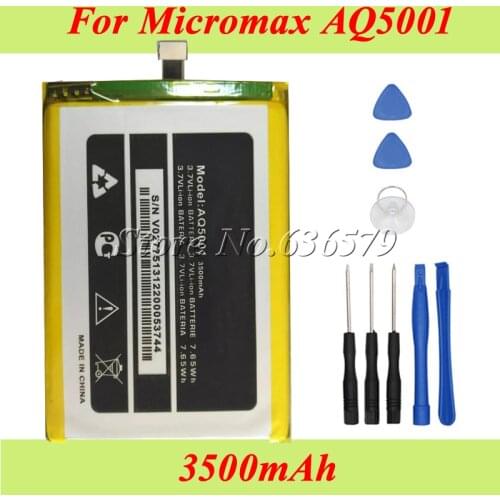 3500mAh For Micromax AQ5001 Battery Accumulator High Quality+Tools