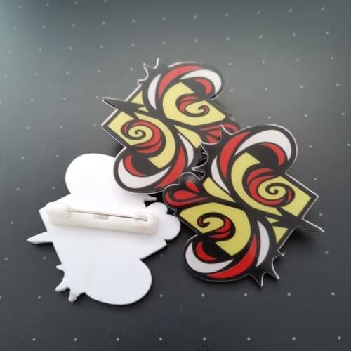 Anime SK8 The Infinity Cosplay Badge Toy Reki Langa Miya Model Doll Pins SK Skate Finger Skateboard Acrylic Brooch