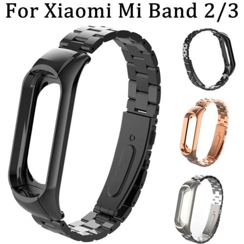 Stainless Steel Wrist Strap For Xiaomi Mi band 4 5 Miband OLED Smart Bracelet Wristbands Replacement Wrist Band For MiBand 3 5