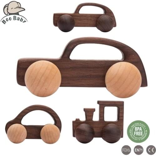 Nordic Style Wooden Car Blocks Toys For Children Montessori Educational Safe Toy High-end Wood Blocks Baby Toys Cute Baby Gift