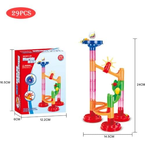 Marble Race Run Maze Ball Track Building Blocks Toys Tubular Track Maze Ball Rolling Toy Children DIY Building Blocks Toys Gifts