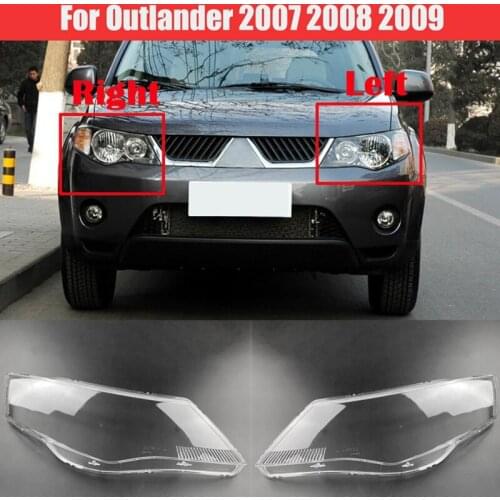 For Mitsubishi Outlander 2007 2008 2009 Car Headlight Cover Clear Lens Headlamp Lampshade Shell