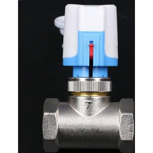 DN20 DN25 Electric Shut-off Valve Temperature Control 2 Way Brass Valve Female Thread Heating System Central air conditioning