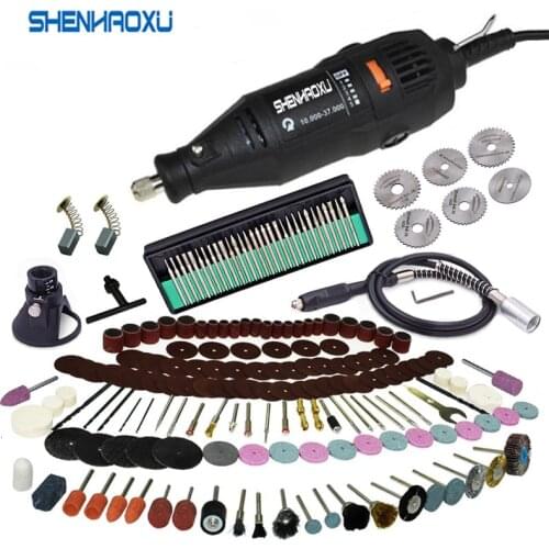 110V~230V Home Diy Mini Electric Drill Engraver Grinder Dremel Rotary Tool With 192pcs Accessories Drilling Machine Power Tool