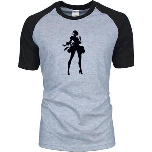Yorha mens short sleeve round neck T-shirt cotton streetwear Nier automata role play 2B