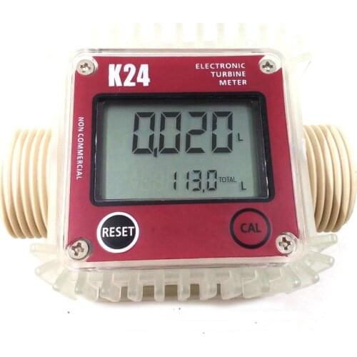 K24 turbo digital flow meter flowmeter Diesel fuel water plomeria flow indicator protable Turbine Flowmeter caudalimetro sensor