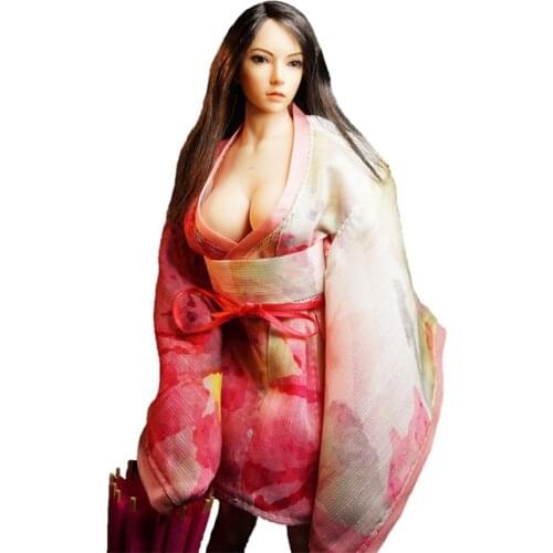 1/6 Scale Female Figure Clothes Sexy Japanese Kimono Model for 12'' Action Figure Body Accessory