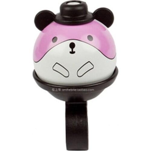 Cute Cartoon Panda Head Bike Bell Children Balance Car Bicycle Hand Press Small Bells Easy Operation Sports and Entertainment