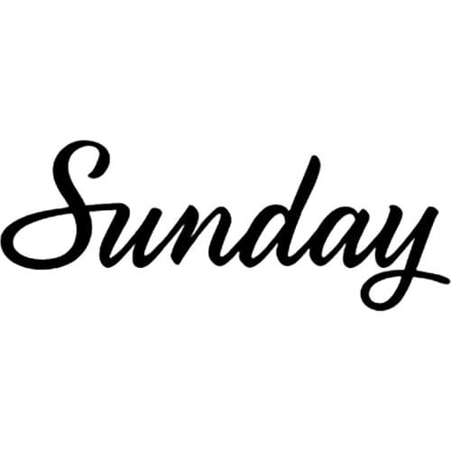 S51960# Various Sizes/Colors Car Stickers Vinyl Decal SUNDAY Motorcycle Decorative Accessories Creative