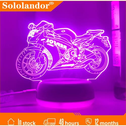 New Cool Motorcycle Led Night Light for Kids Bedroom Decor Unique Birthday Gift for Children Study Room Desk 3d Lamps Motocycle