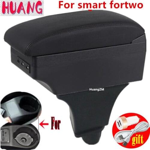 For smart fortwo Armrest box For Smart Fortwo Forfour 2014 - 2019 car Center armrest Box modification accessories with USB