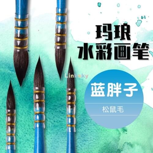 Maleonn Professional Watercolor Paint Brushes, Mop Round Mink Hair,Squirrel Hair Paint Brush Set for Art Painting, Gouache