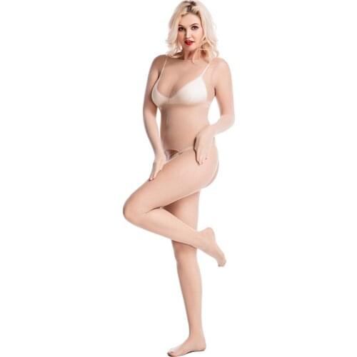 Sexy 3d Thin Transparent Bodystocking Open Crotch Bodysuit Nylons Tights Babydoll Package Hand Onesie Jumpsuit Stocking Overalls
