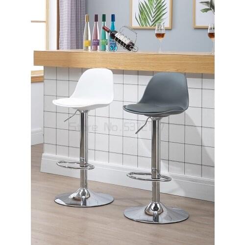 Nordic bar chair high foot chair modern simple household lifting bar chair high stool back bar chair